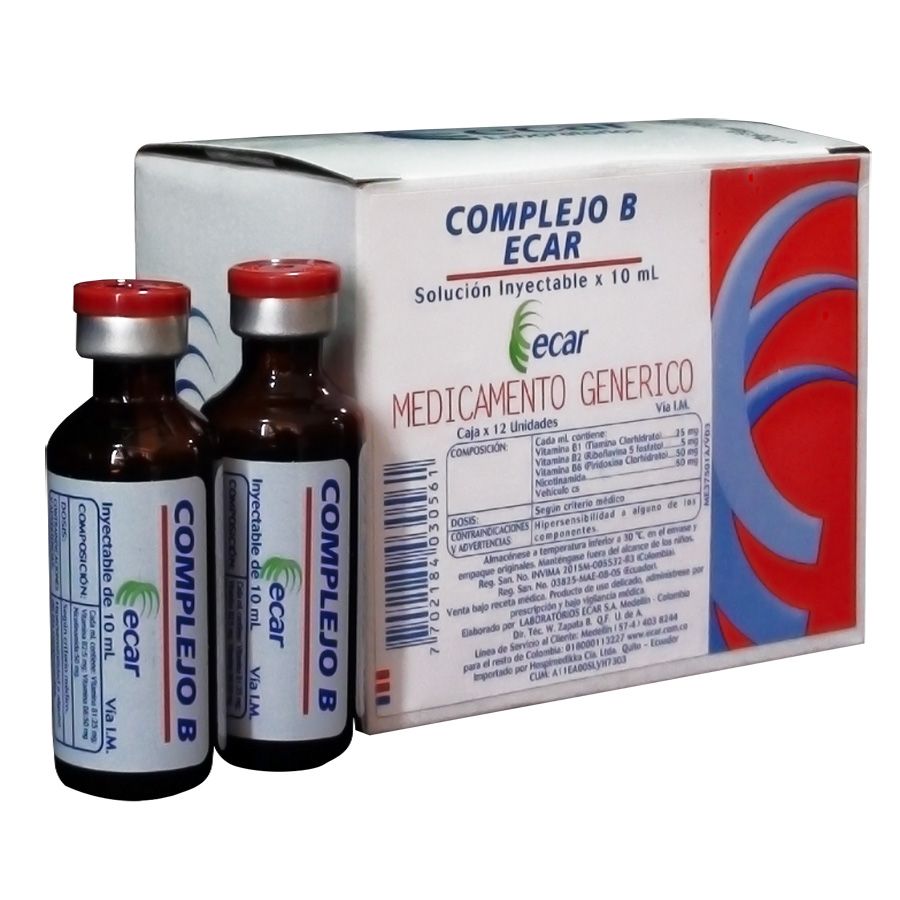 COMPLEJO B 10 ML X AMPOLLA EC – Droguería Más Salud